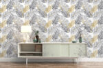 Tropical Gold Leaf  Wallpaper: Removable Wall Decal
