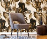 Tropical Leaf  Wallpaper Vintage Gold Palm Wall Mural - Image 2