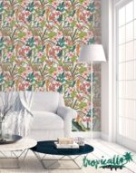 Tropical Leaves  Wallpaper: Exotic Floral Wall Decor