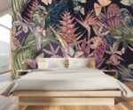 Tropical Palm Leaf Wallpaper Bird & Floral Wall Mural - Image 4