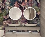 Tropical Palm Leaf Wallpaper Bird & Floral Wall Mural - Image 2
