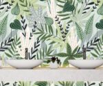 Tropical Palm Leaf Wallpaper Green Botanical Wall Mural