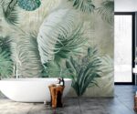 Tropical Palm Leaves Wallpaper Green Wall Mural - Image 4
