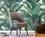 Tropical Palm Leaf Wallpaper Green Banana Leaf Wall Mural - Image 4