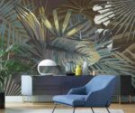 Tropical Palm Leaf Wallpaper Mural Vintage  Wall Art - Image 3