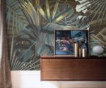 Tropical Palm Leaf Wallpaper Mural Vintage  Wall Art - Image 2