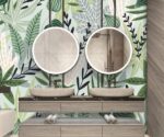Tropical Palm Leaf Wallpaper Green Botanical Wall Mural - Image 2