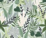 Tropical Palm Leaf Wallpaper Green Botanical Wall Mural - Image 3