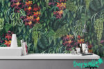 Tropical Palm Leaf Wallpaper:  Jungle Wall Decal