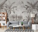 Tropical Palm Leaf Wallpaper Mural   Art