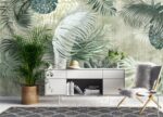 Tropical Palm Leaf Wallpaper: Removable Jungle Mural