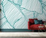Tropical Palm Leaf Wallpaper Vintage Banana Leaf Wall Mural - Image 4