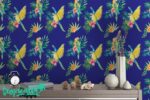 Tropical Parrot Wallpaper:  Removable Wall Decal
