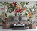 Tropical Plant Wallpaper Banana & Palm Leaf Wall Mural - Image 3