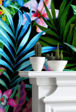 Tropical Plant Wallpaper: Exotic Floral  Mural - Image 2