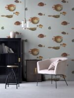 Underwater Fish Mural: Removable Sea Life Wallpaper for Ocean-Themed Decor