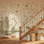 Vintage Chinoiserie Cherry Blossom Wall Mural: Ducks & Doves - Image 2