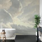 Vintage Cloud Painting Wallpaper: Removable Sky Wall Mural