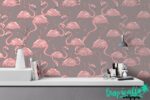 Flamingo Print Wallpaper: Pink Removable Wall Decal