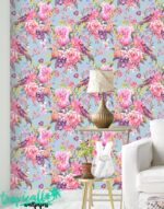 Vintage Rose and Bird Wallpaper -  Wall Decal - Image 2