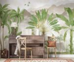 Vintage Tropical Forest Wallpaper Mural - Image 3