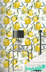 Lemon Print Wallpaper: Watercolor Floral,