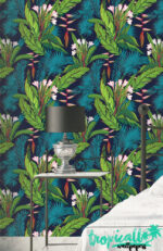 Tropical Jungle Leaf Wallpaper: - Image 2