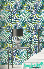 Palm Leaf Pattern Wallpaper: Tropical Removable Wall Sticker - Image 2
