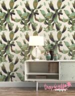 Watercolor Cactus Print Wallpaper:  Wall Decal
