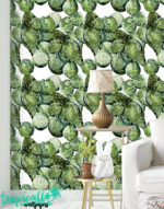 Watercolor Cactus Wallpaper:  Wall Decal - Image 2