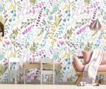 Watercolor Floral Wallpaper   Mural