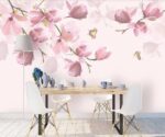Watercolor Floral Wallpaper Pink Flowers - Image 3