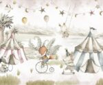 Watercolor Forest Animals Kids Wallpaper Mural - Image 3