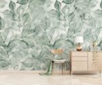 Watercolor Palm Leaves Wallpaper Mural Tropical  Wall Art - Image 2