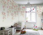 Watercolor Pink Flowers Wallpaper  Floral Wall Mural - Image 2