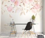 Watercolor Rose Floral Wallpaper