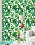 Watercolor Tropical Leaves Wallpaper -  Wall Decal
