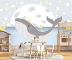 Whale and Star Kids Wallpaper Mural - Image 3