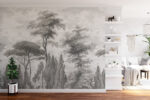 Woodland Forest Tree Wallpaper Mural:  Wall Decal for Nature-Inspired Home Decor