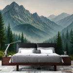 Woodland Wallpaper Mural Peel and Stick - Image 3