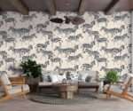 Zebra Safari Wallpaper Mural Black & White Jungle Nursery Decor - Image 4