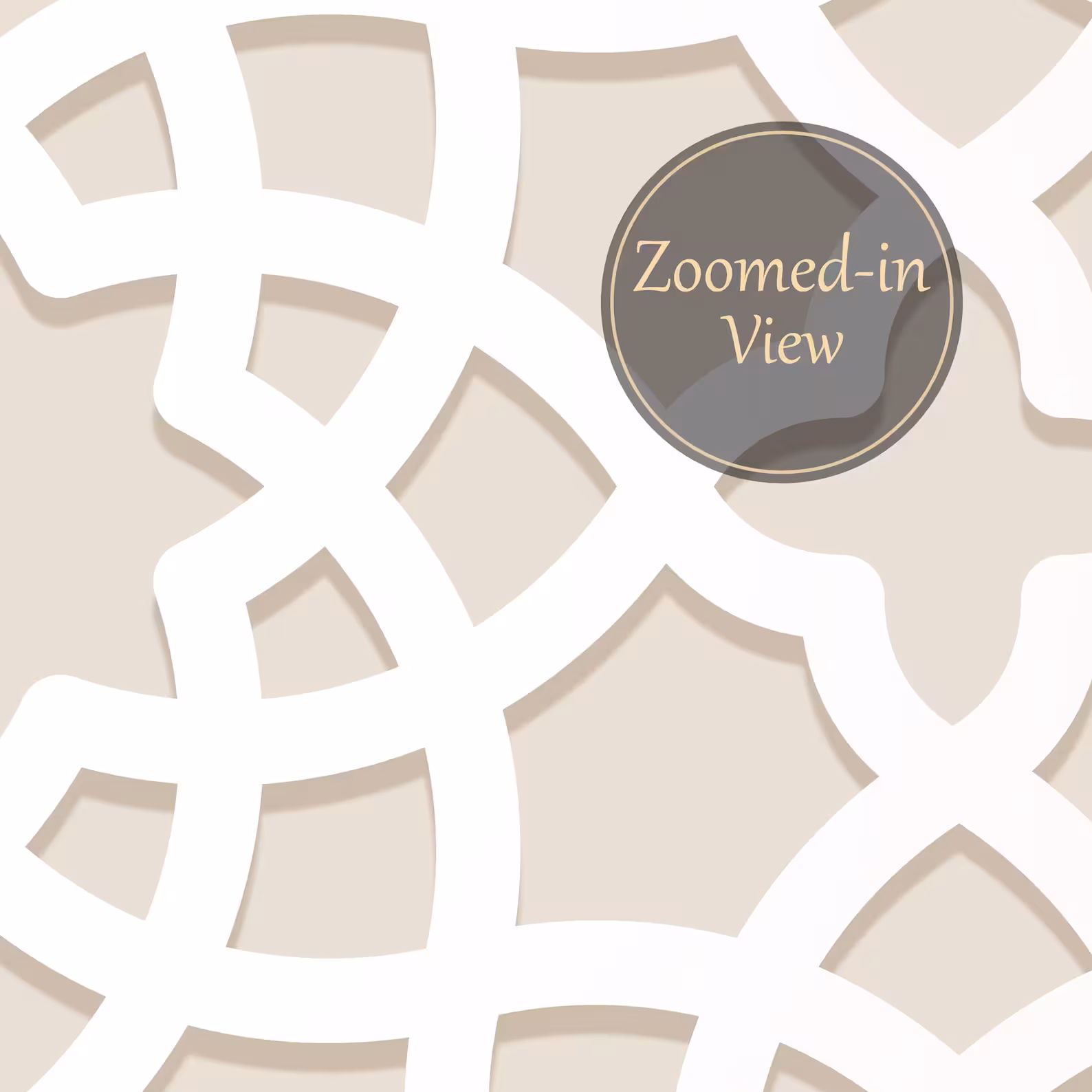 Modern 3D geometric wall panel wallpaper in beige tone for bedroom interior with natural wood accents and large window