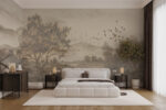 Wall mural Wall murals Landscape with trees and a river