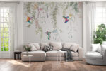 Wall mural Watercolor of a hummingbird - Image 3