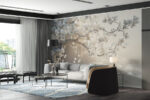 Wall mural White tree with white flowers - Image 2