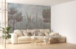 Clouded Olive Grove - Misty Botanical Forest Wallpaper - Image 3