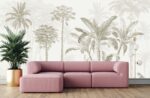 Vintage Palm Grove Mural Wallpaper