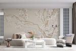 Wall mural Birds perched on blooming branches. - Image 3