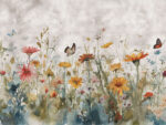 Wall mural Butterflies dance above colorful meadow - Image 2