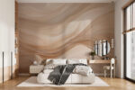 Wall mural Creamy waves of silky texture - Image 4